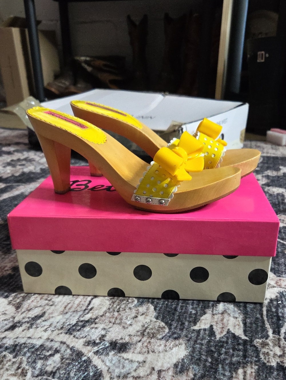 Betseyville Yellow Bow Detail Women’s Heeled Sandals